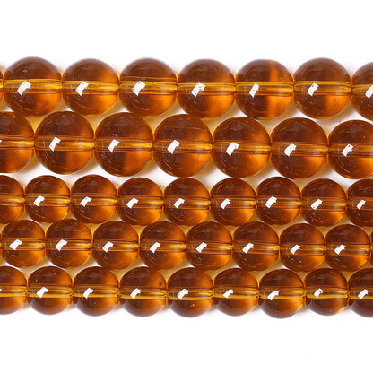 8MM 46PCS Amber Glass Spacer Loose Beads for Jewelry Making DIY Bracelet Necklace