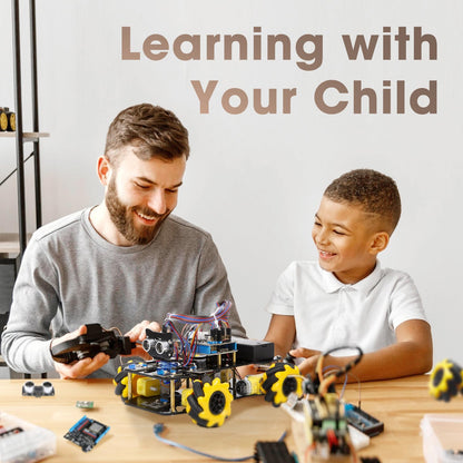ACEBOTT Robot Kit, Robotics for Kids Ages 8-12 12-16, STEM Toys for Boys with Remote & App Control, Arduino & Scratch Compatible, Science Kits for Kids Age 8-12 12-16, for Boys & Girls(Yellow)