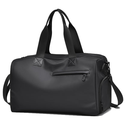 Outplea Small Gym Bag for Men Women, 18L Waterproof Travel Duffle Bag with Shoe Compartment & Wet Pocket, Carry on Personal Item Bags for Travel Airplane, Black