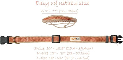 Pettsie Hemp Dog Bandana Collar & Matching Owner Friendship Bracelet | Adjustable, Durable Hemp & Soft Cotton, Matching Friendship Bracelet, Designed for Dog Lovers