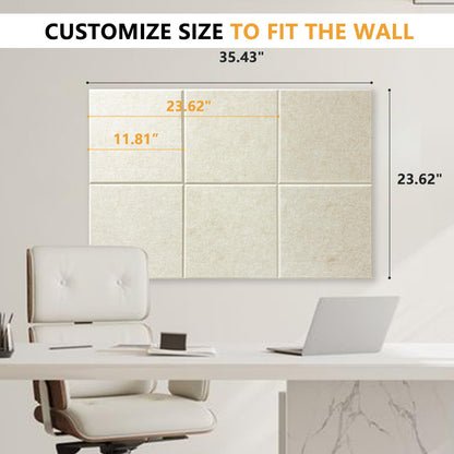 Thick Cork Board Tiles for Wall with Push Pins, Removable 36"x24"x0.47" Bulletin Board Sets, Magrowill 6 Packs Felt Panels Self-Adhesive Pin Board