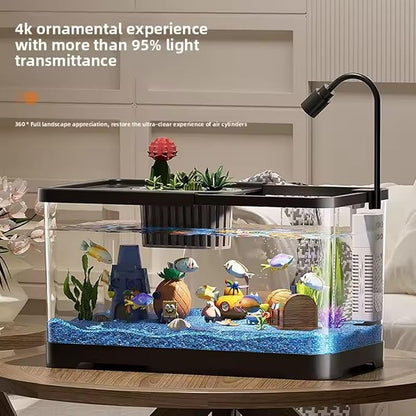 GarveeLife 4 gal Small Fish Tank, Betta Fish Tank kit with LED Light, Oxygen Generator, Fish Tank Starter Kits for Beta,Goldfish