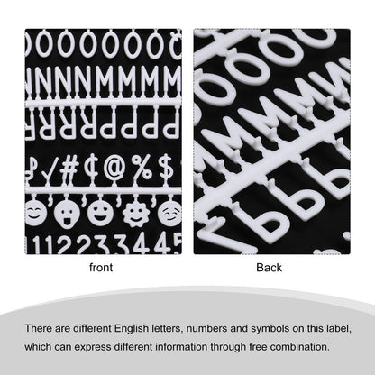 MECCANIXITY 3/4 Inch Letters Set for Felt Letter Board Numbers Symbols White Alphabet Message Board Changeable for Cafe, Wedding, Birthday