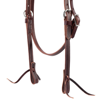 Weaver Leather Latigo Leather Browband Headstall,Burgundy