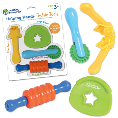 Learning Resources Helping Hands Tactile Tools - Sensory Bin Toys, Preschool Toddler Activities, Fine Motor Toy, Tools for Sensory Bins and Table, Montessori, Gifts for Boys and Girls