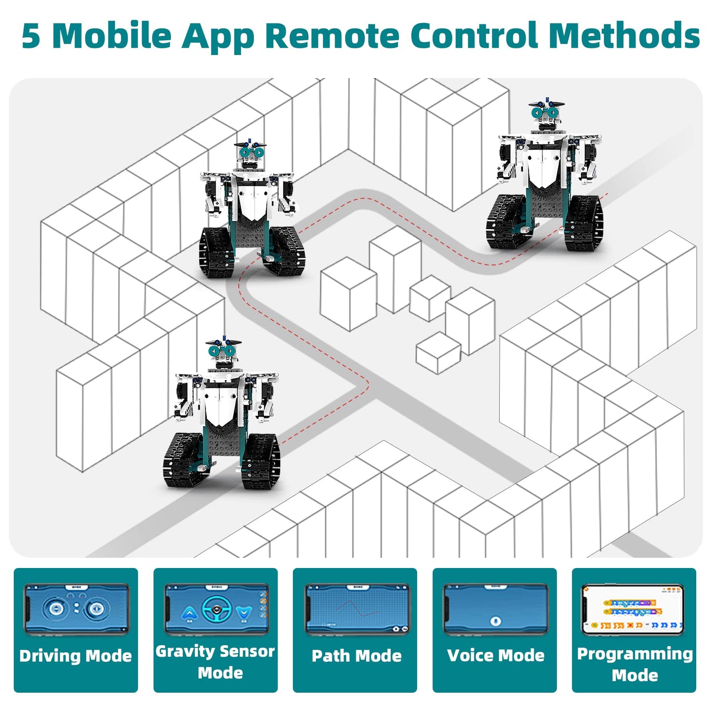 Suplanet STEM Robot Toys for 8-14, 12 in 1 Remote Control Robotics Toys for Kids, Programmable Building Robot Kit Birthday Present for Science Educational(557 Pcs)
