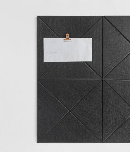 DECORITA Cork Board 24 x36 Alternative - 6 Pack Felt Wall Tiles with Safe Removable Adhesive Tabs, Cork Boards for Walls Cork Board for Home Office Pin Board Tack Board - Black