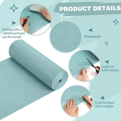 Breling 16 inch x 80 ft Fabric Bulletin Board Roll for Classroom Waterproof Non-Woven Fabric Background Roll Anti-Wrinkle Bulletin Board Background for Back to School Wall Decor DIY Craft(Teal)