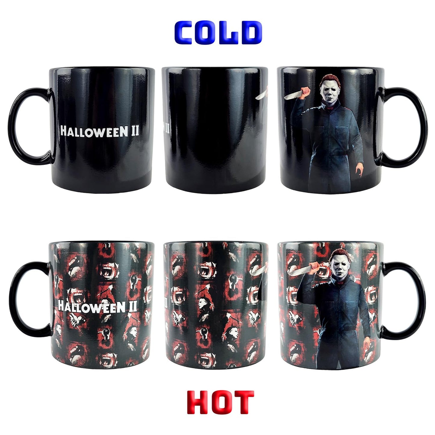 Surreal Entertainment Halloween II Mug Michael Myers Thermal Magic Scene Changing 15 oz Tea Coffee Cup
