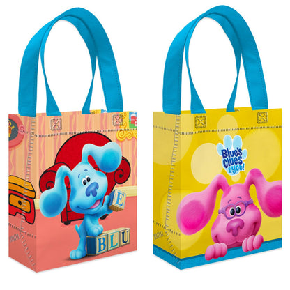 Blue's Clues Party Favor Bags Set – 24 Pack 8" Goodie Bags for Kids Bulk Reusable Mini Totes | Blue's Clues Birthday Party Supplies