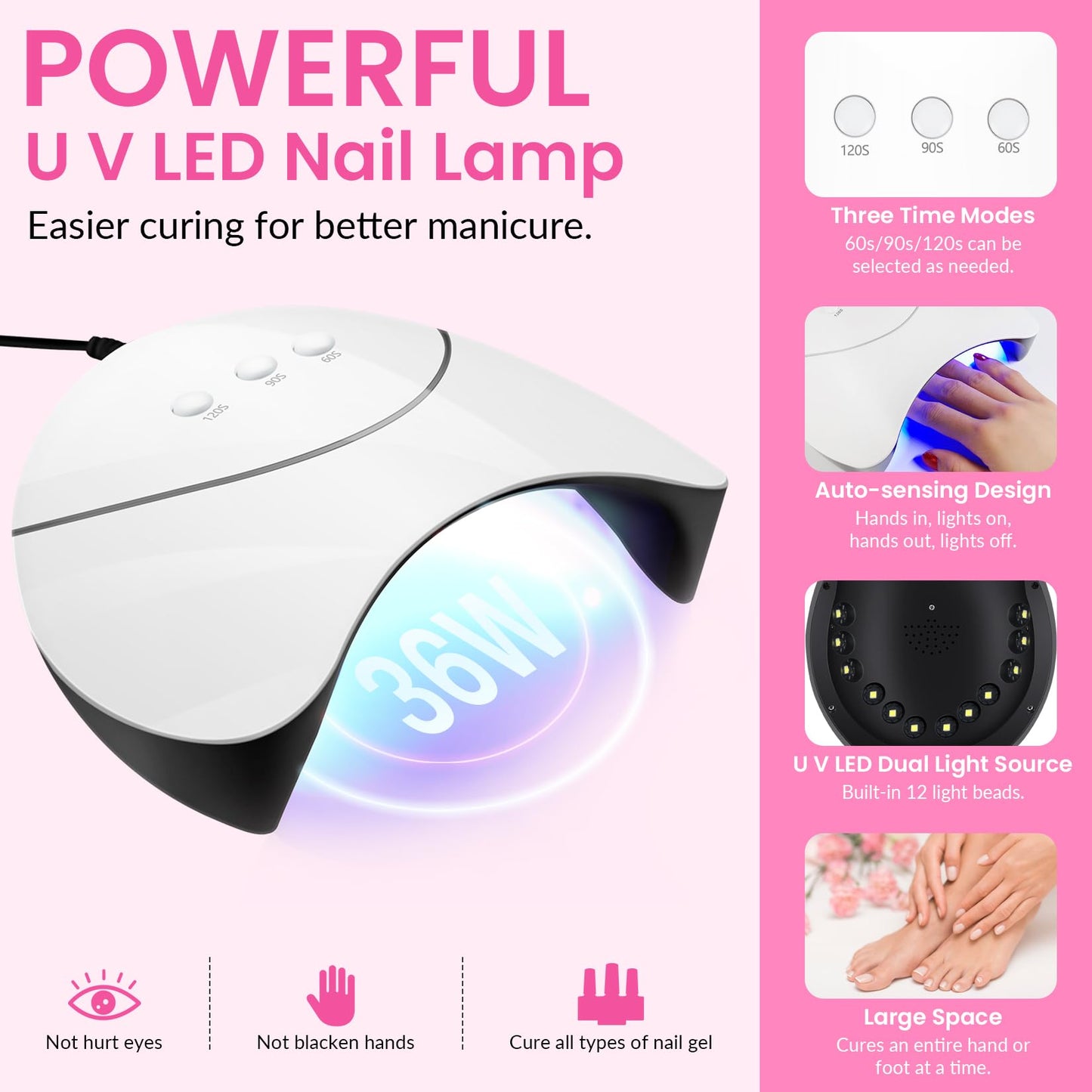 VANREESA 42 Pcs Gel Nail Polish Kit with U V Light 24 Popular Colors Gel Polish Nail Kit Green Blue Purple Pink Orange Complete Nail Kit with Manicure Tools Gifts for Women Girls