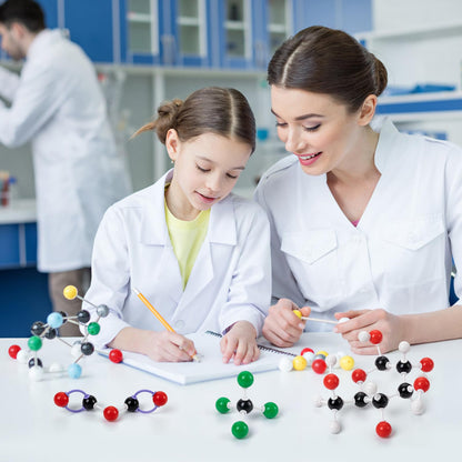 HFKPJRT Molecular Model Kit, 208 Pcs Molecular Model Kit Organic Chemistry, Atom Element Model Kits for Lessons in Chemistry, Gift for Teachers and Students to Raising Space Imagination