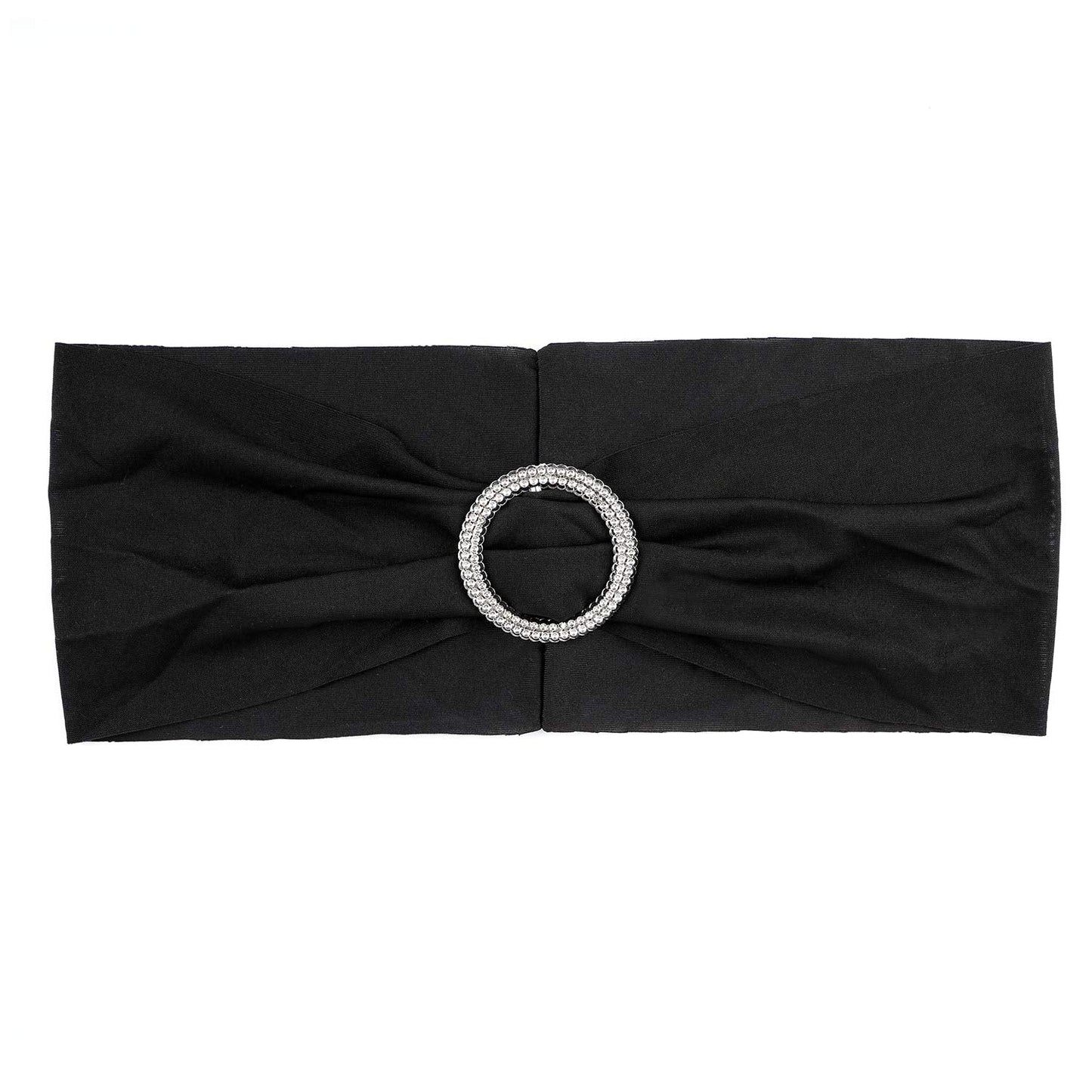 Tosnail 50 Pack Spandex Chair Sashes Wedding Chair Decoration Party Chairs Covers - Black