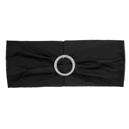 Tosnail 50 Pack Spandex Chair Sashes Wedding Chair Decoration Party Chairs Covers - Black