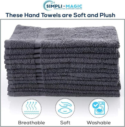 Simpli-Magic Cotton Hand Towels 16"x27" – Soft Towels