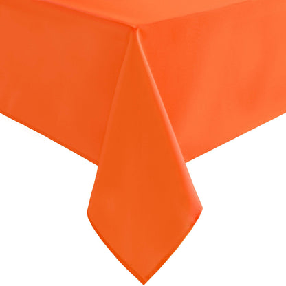Hiasan Pumpkin Orange Rectangle Tablecloth - Waterproof Washable Polyester Fabric Table Cloth for Buffect Dining Birthday Party Wedding, 70 x 90 Inch