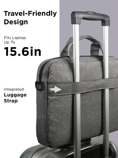 Lenovo Laptop Carrying Case T210, 15.6-Inch Laptop and Tablet, Sleek Design, Durable and Water-Repellent Fabric, Business Casual or School, GX40Q17231 Casual Toploader - Grey