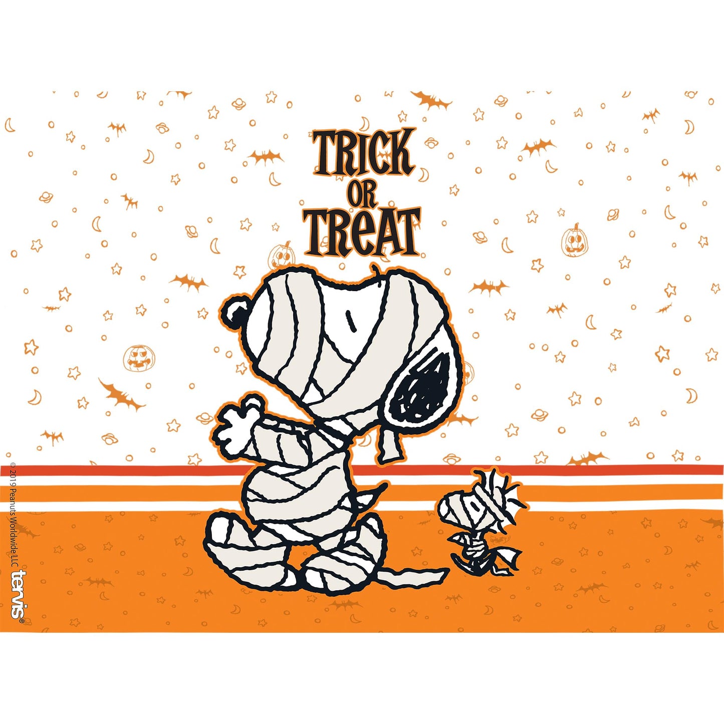 Tervis Peanuts - Halloween Snoopy Trick or Treat Made in USA Double Walled Insulated Tumbler Travel Cup Keeps Drinks Cold & Hot, 24oz, Classic