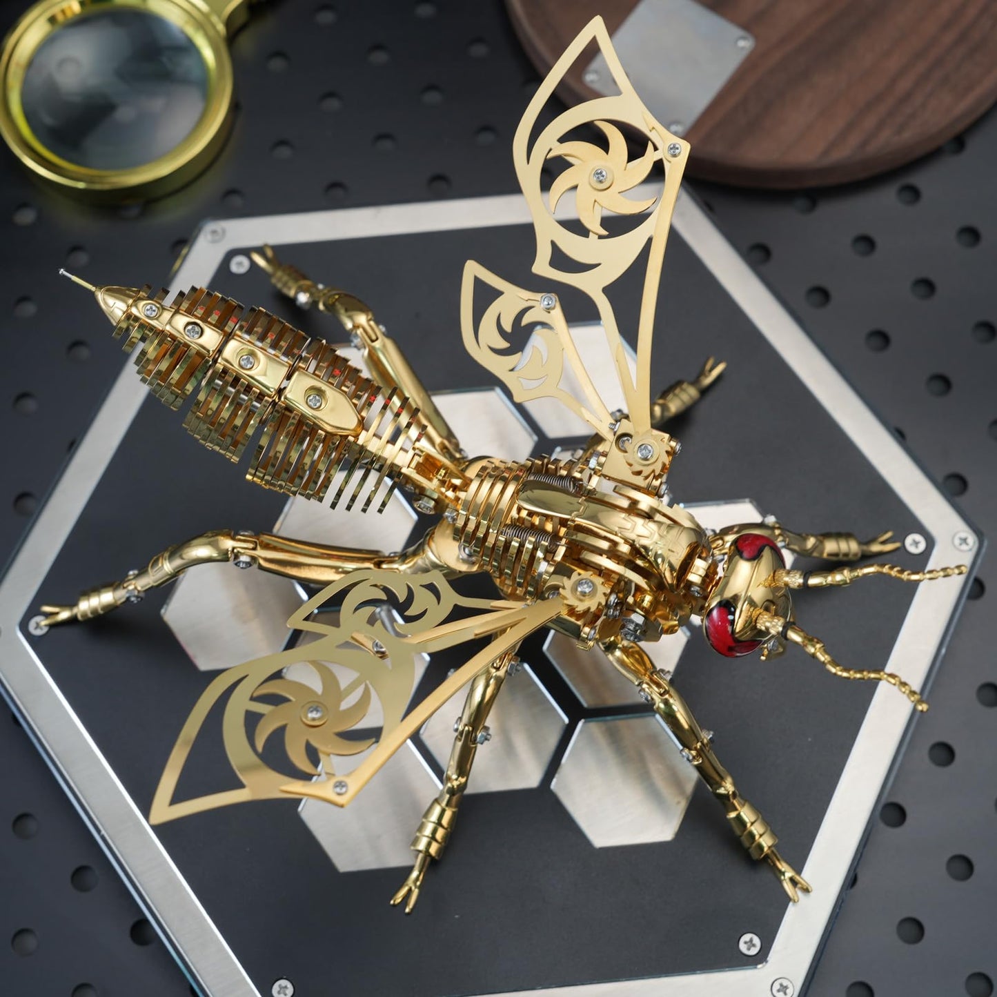 3D Metal Wasp Puzzles for Adults, Model Kits Mechanical Building Blocks, Difficult DIY for Assembly Gifts for Men