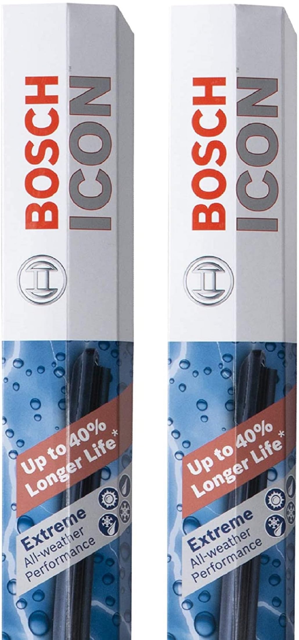 BOSCH 26A16A ICON Beam Wiper Blades - Driver and Passenger Side - Set of 2 Blades (26A & 16A)