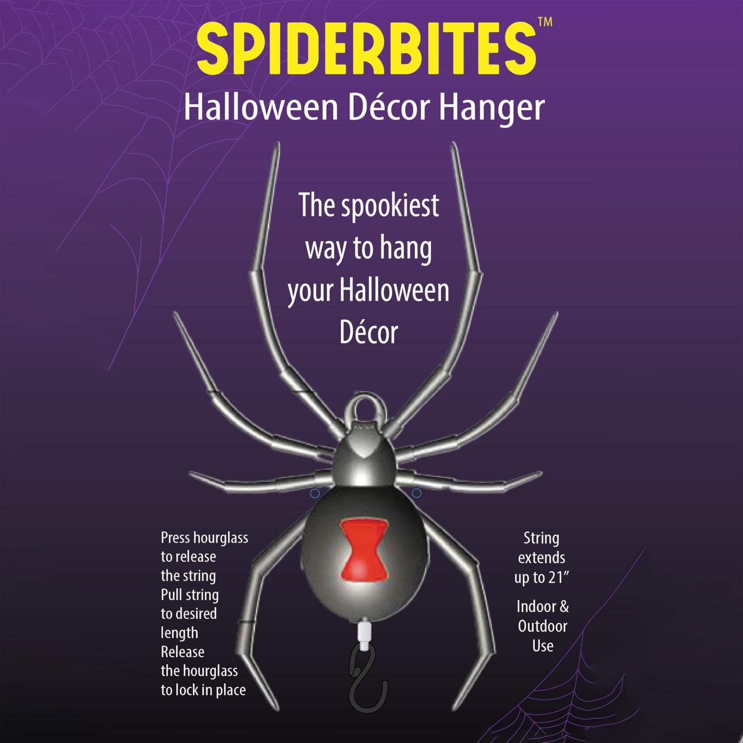 Haute Decor SpiderBites Halloween Décor Hanger 1-Pack