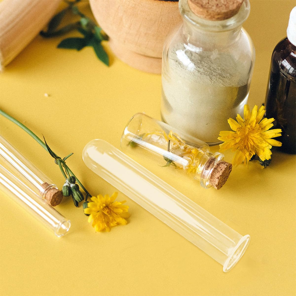TOYANDONA 4pcs Glass Test Tube Vase Hydroponic Plant Holder Small Glass Propagation Tubes for Desktop Terrarium Decoration Home Garden