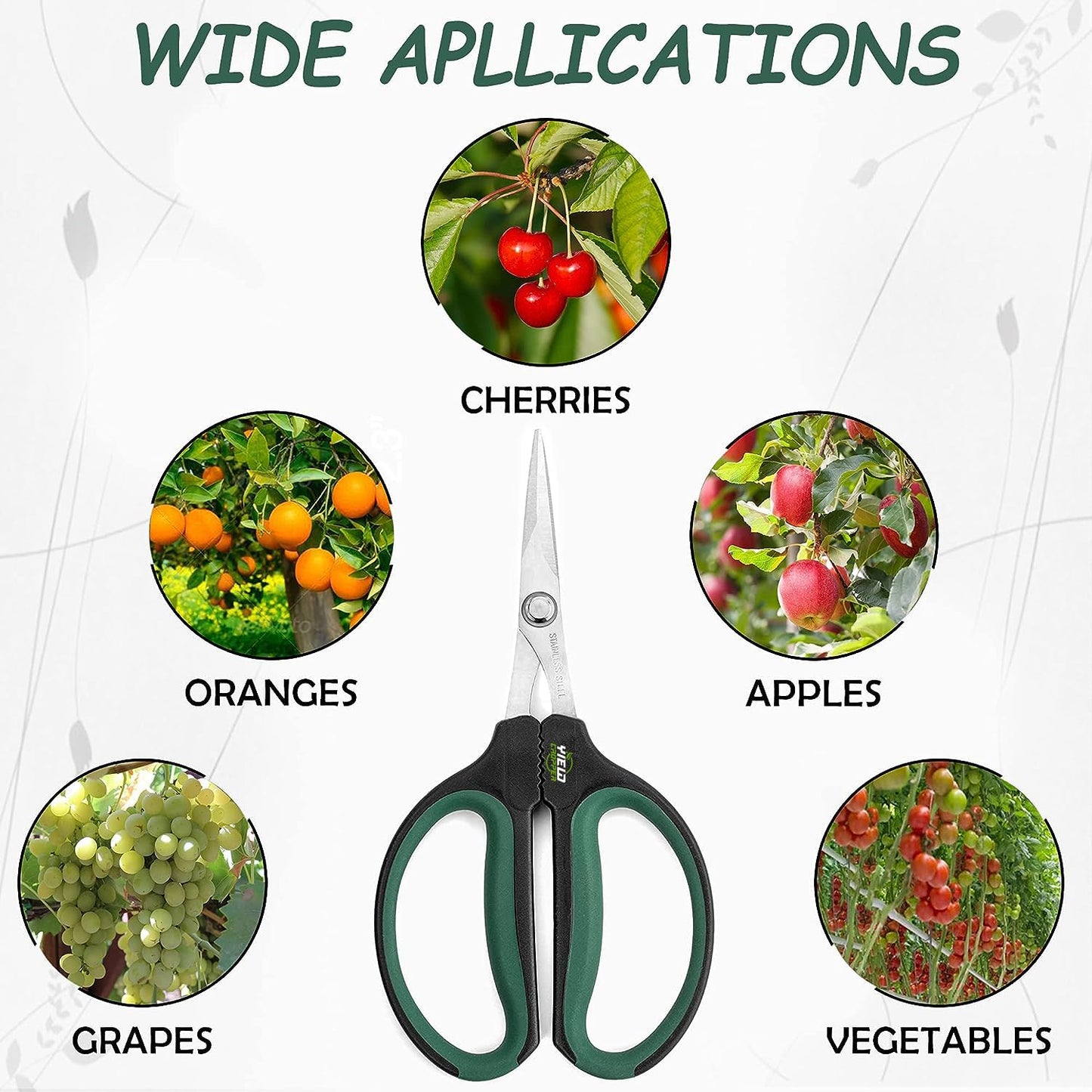 Yieldcropper Hydroponic 2-Pack Bonsai Scissors and Plant Trimming Shears Set - Stainless Steel Pruning Shears for Indoor Gardening, Succulent Harvest, and Precision Plant Care