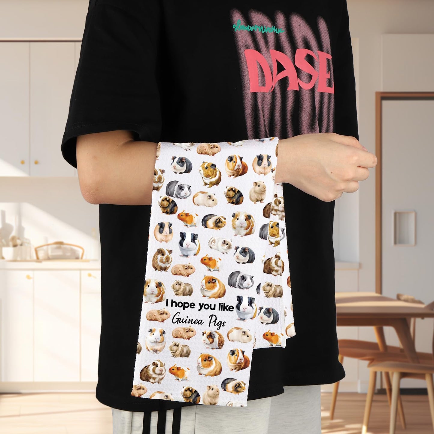 G2TUP Guinea Pig Kitchen Towels Guinea Pig Owner Gifts Guinea Mom Gifts i Hope You Like Guinea Pigs Hand Towels Cavia Porcellus Gifts (GuineaPig kt)