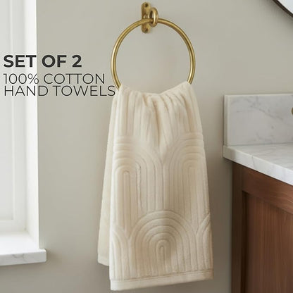 KIBAGA Decorative Hand Towels for Your Bathroom Or Kitchen – Luxurious Set of 2