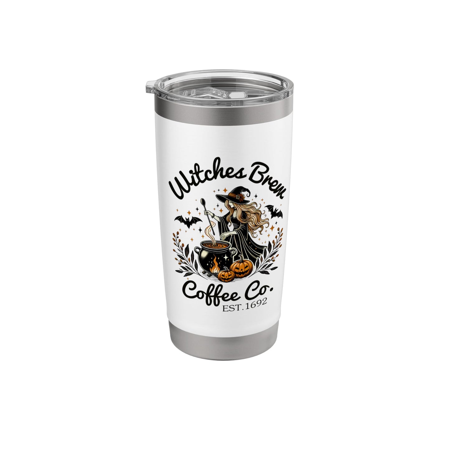 Halloween Witches Brew 20oz Travel Cup Bottle Spooky Coffee Stainless Steel Insulated Tumbler