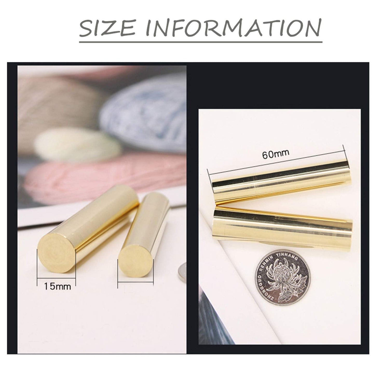 CRASPIRE Wax Seal Stamp Key Mini Wax Stamp 15mm Mini Brass Stamp Wax Seal, 0.59inch Wax Seal Stamp Mini Brass Sealing Stamp for Weeding Invitation Christmas Thanksgiving Envelope Card Gift
