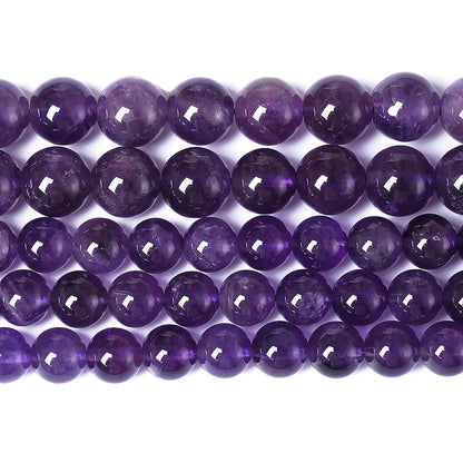 8MM 46PCS Natural Stone Purple Amethyst Crystal AAA Grade Quartz Beads for Jewelry Making DIY Bracelet