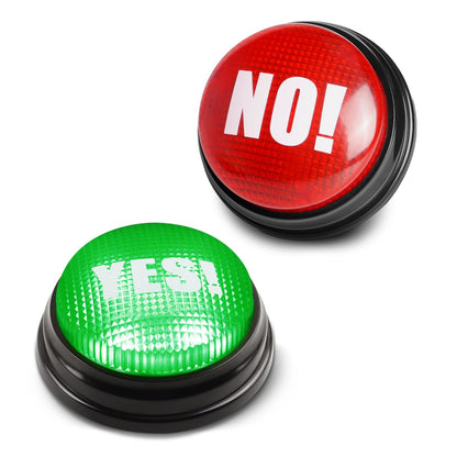 BEAN LIEVE Yes No Button - Answer Buzzers Set of 2 Buzzers for Game Show Yes Button and No Button with Sound Used for Classroom&Gag Gifts