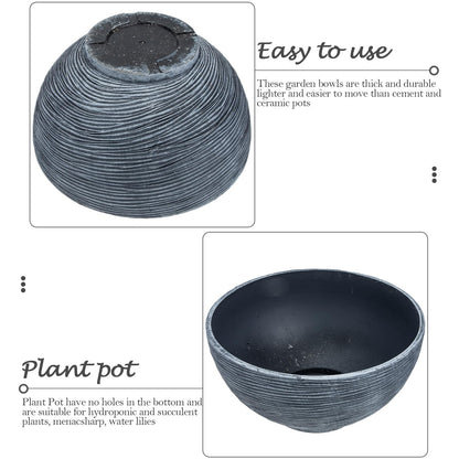 Floating Plant Pot Water Lily Water Planter Large Hydroponic Planter Garden Plant Bowl Flower Planting Container Decoration Accessories Grey Flower Pots