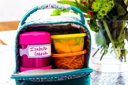 Pumpkin Doodle Permanent Write-on Labels for Bottles/Sippy Cups/Food Containers 6pcs (Pink)