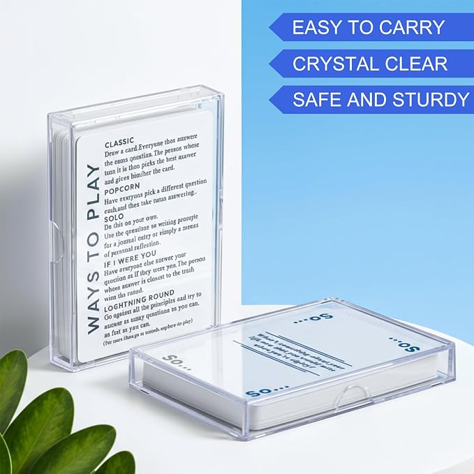 Zonon 36 Pieces Clear Deck Case, Card Organizer Compatible with MTG TCG Plastic Playing Card Case baseball Trading Deck Collection Box Holder for Game Cards Storage