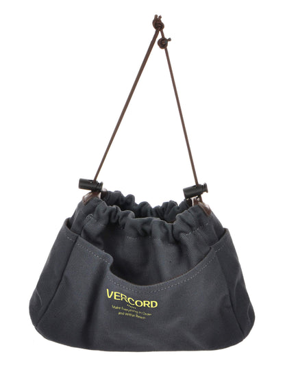 Vercord Canvas Handbag Organizers, Sturdy Purse Insert Organizer Bag in Bag, 10 Pockets Grey Large