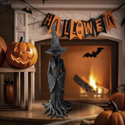 YDYRXBL Halloween Witch Statue - 7.28 Inch Hand-Painted Gothic Figurine, Resin Witch Figurine Dark Fantasy Figurines Halloweens Indoor Decorations