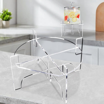 Omoojee Drink Dispenser Stand Acrylic Fit Max 7.87 Inch Diameter of Water Dispenser, Glass Jar, For Home, Party, and Catering Beverage