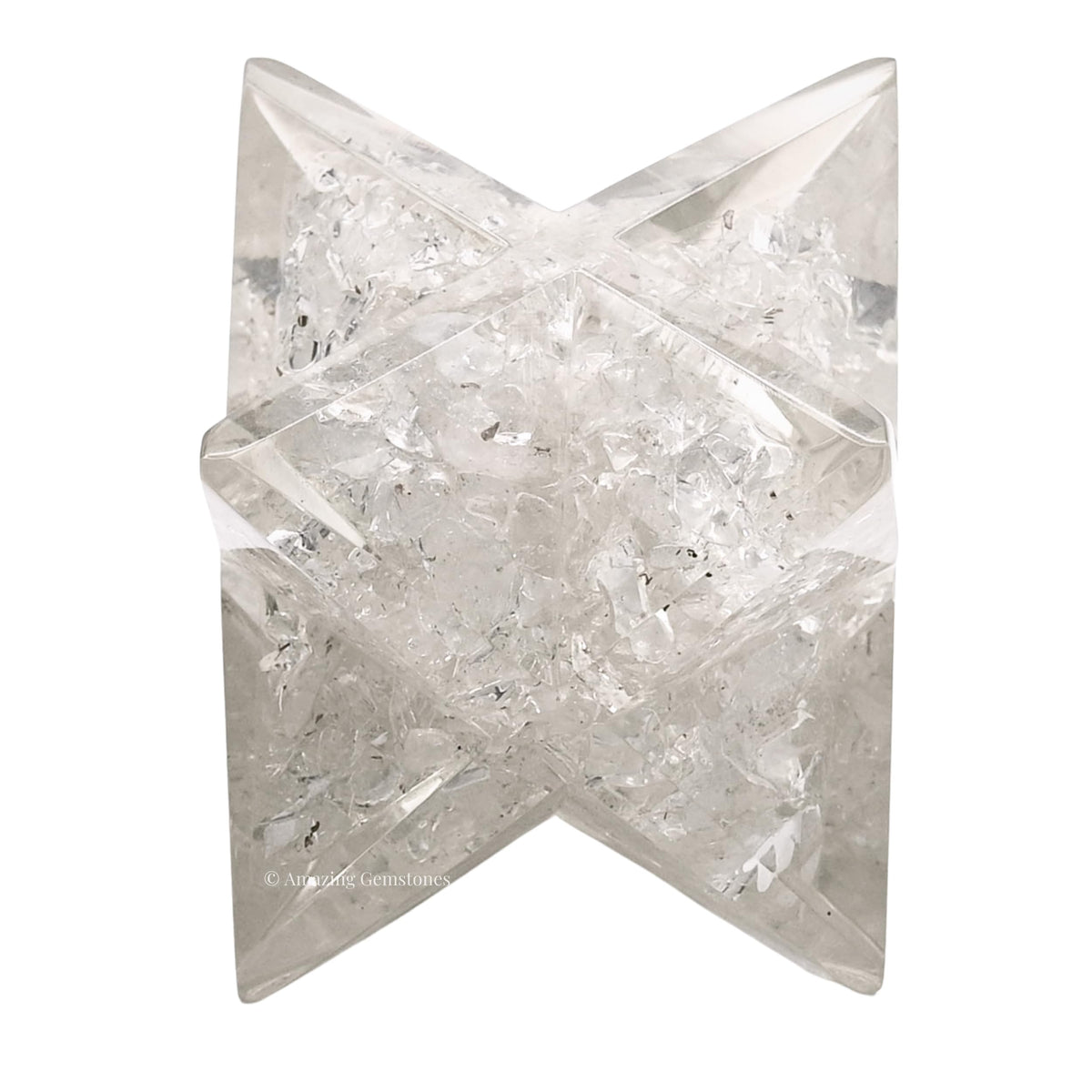 Amazing Gemstone 1 Pcs Clear Quartz Large Crystal Orgone Merkaba Star for Reiki Healing Meditation and Crystal Grid (Sharpest Edges)