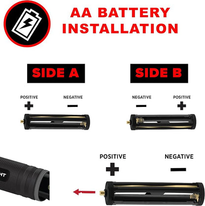 LED Flashlight High Lumens, Tactical Flashlight Battery Powered (Batteries Not Included), Bright Handheld Flashlight for Camping, Hunting, Home, Security, Hiking, Walking at Night & Emergency Use