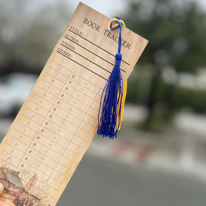 Book Tracker Bookmark Reading Log Journal 30-Day Habit Record Cardstock, 30PCS Cards with Tassel Creative Reading Accessories for Book Lover Reader Student Teacher