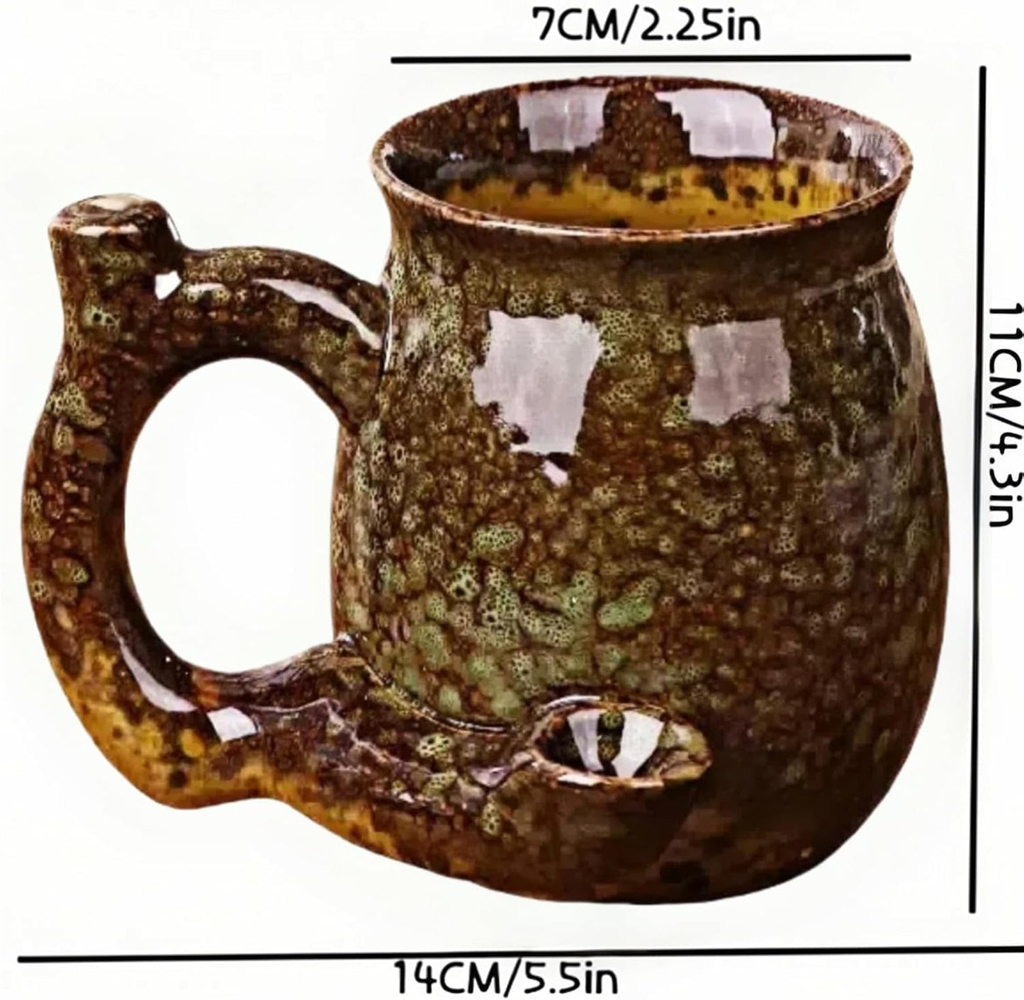 Treayes Ceramic coffee mugs, novelty coffee mugs - are the perfect choice for Christmas, Halloween, Father's Day, and birthday parties, and also make excellent gifts for coffee lovers.(Yellow)