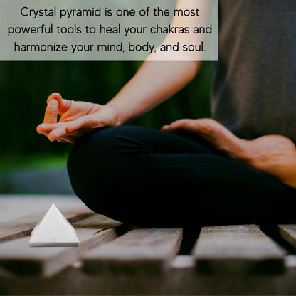 Amazing Gemstone Scolecite Pyramid Crystal Healing Stones - 1" Great Pyramid Figurine of Natural Stone Pyramid for Meditation, Reiki, Chakra Balancing and Crystal Pyramids Grid