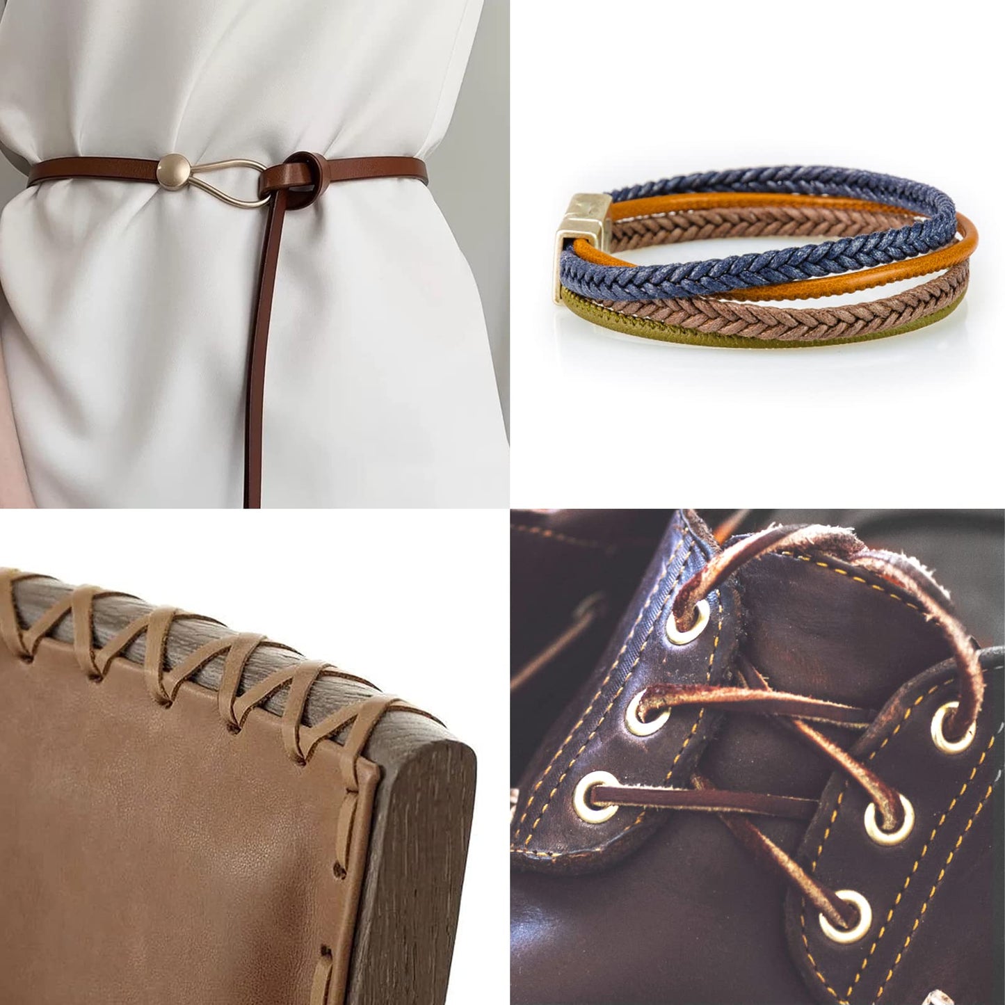 Ringsun 1/2 Inch Wide Flat Leather Straps for Crafts, Full Grain Leather Strips Cord String for Crafts, Tooling (2mm Thick 72.5 Inches Long Bourbon Brown)