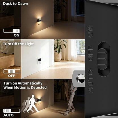 DORESshop LED Night Light[4 Pack], Night Lights Plug into Wall, 8-Color RGB LED Nightlight with Motion Sensor, Dusk to Dawn Sensor, Nightlights for Adults, Bedroom, Bathroom, Hallway