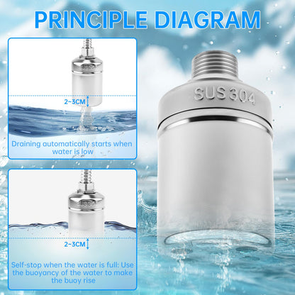 2 Pack Water Float Valve,1/2" to 3/4'' 1'' 304 Stainless Steel Fully Automatic Water Level Controller Float Valve