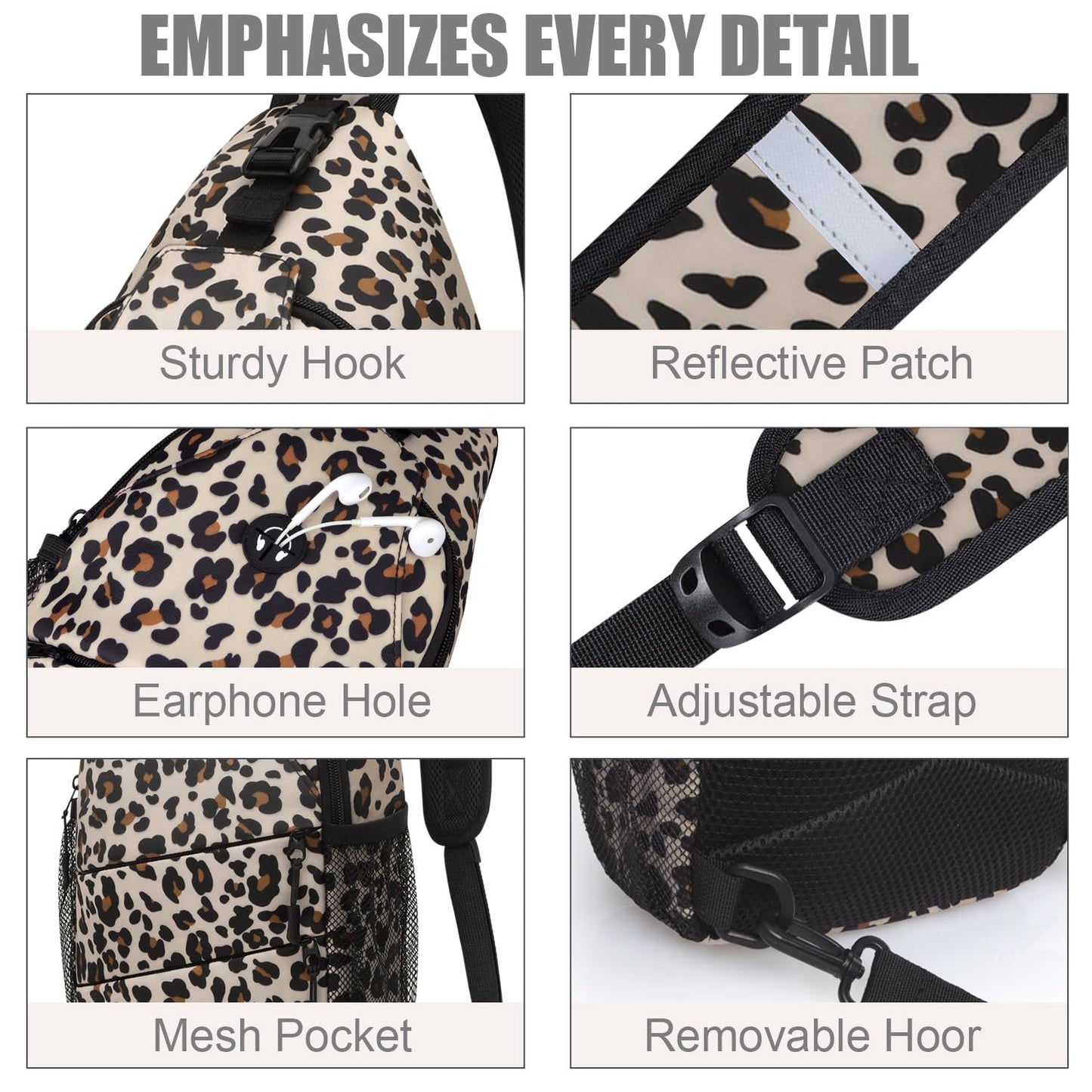 Crossbody Bags for Women Men Trendy Sling Bag Bakpack Casual Chest Bag with Convertible Shoulder Strap