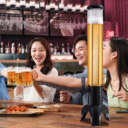 Dongda -Beverage Dispenser - Drink Dispensers for Parties -Perfect Home Bar Accessories - Alcohol, Beer & Liquor Dispenser - Mimosa Tower