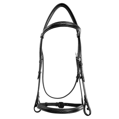 Exion Hunter Bridle with Laced Reins – Fancy Stitched English Snaffle Bridle | Premium Leather Hunter Jumper Bridle with Stainless Steel Hardware | Perfect for Schooling, Training & Show Ring